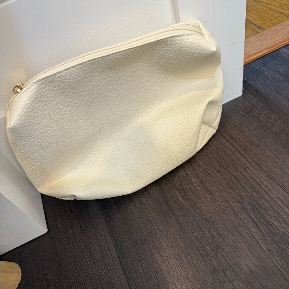 Anthropologie Cream Knotted-Handle Hobo Bag